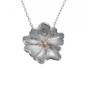 Image of Ladies Olivia Burton Silver Plated Flower Show Necklace