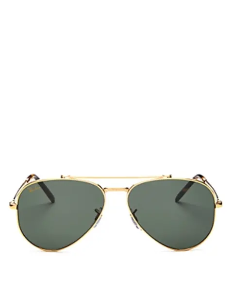 Image of Ray-Ban Brow Bar Aviator Sunglasses, 58mm
