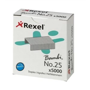 Image of Rexel No. 25 4mm Staples 1 x Box of 5000 Staples