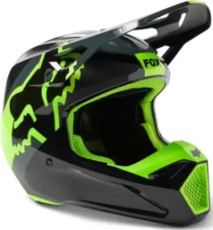 Image of FOX V1 Xpozr Youth Motocross Helmet, black-grey Size M black-grey, Size M