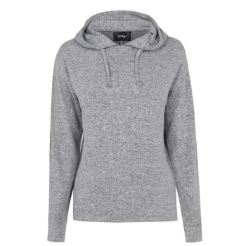 Image of Golddigga Soft Fleece Hoodie Ladies - Grey Marl