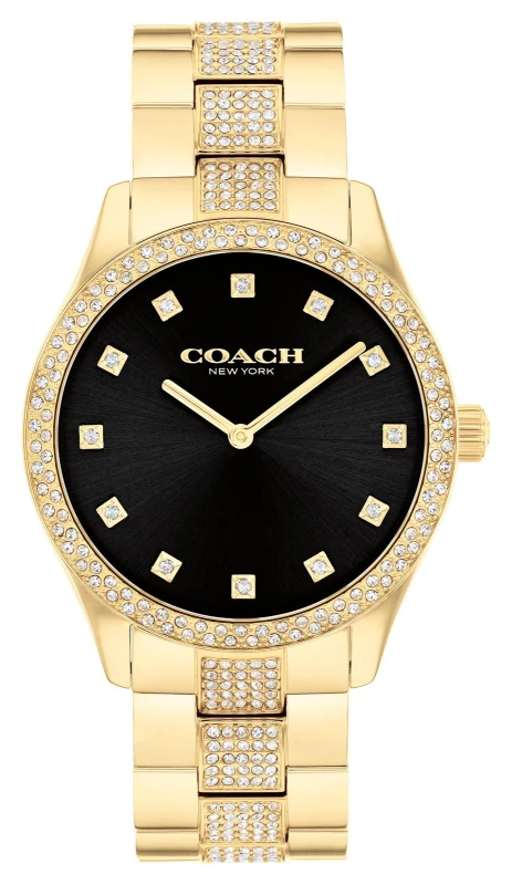 Image of Coach 14400035 Brooks (38mm) Black Dial / Gold-Tone Watch