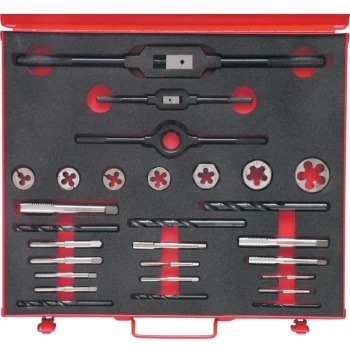 Image of 3/16-3/4' BSW 28-Pce HSS Threading Set in Case - Sherwood