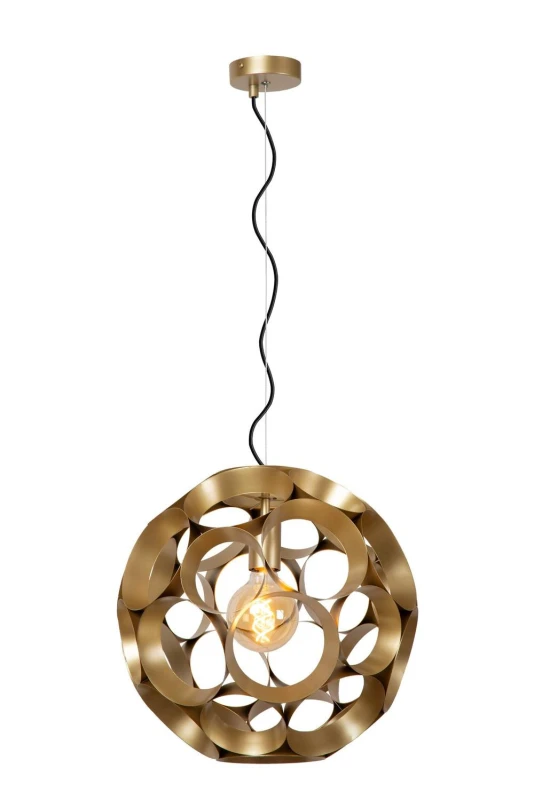 Image of Netlighting Hannelore Pendant light 40cm 1xE27 Matt Gold Brass Special Offer Gold Unisex