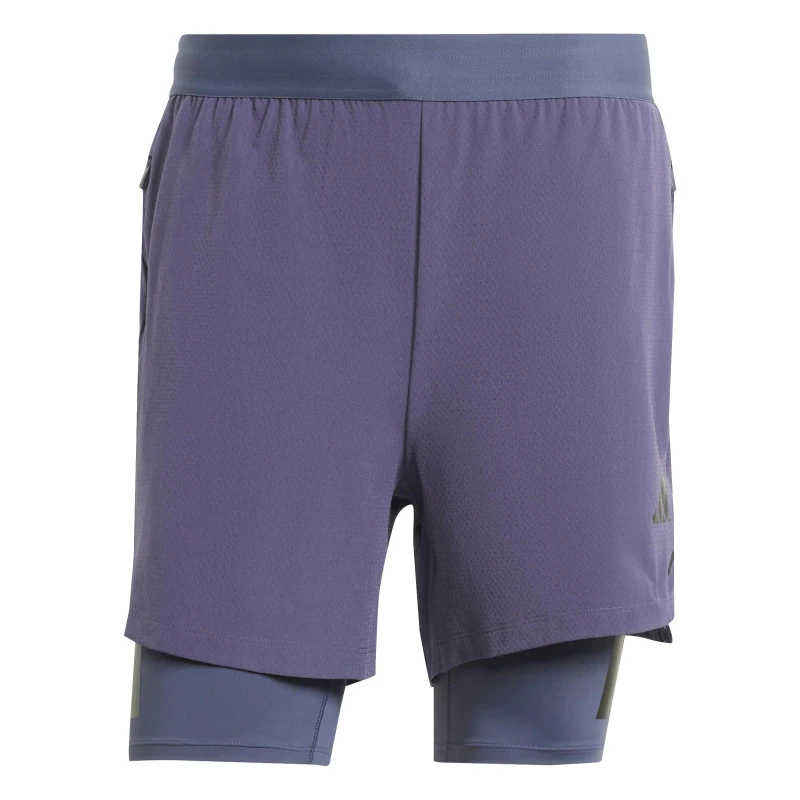 Image of adidas Power Workout Two-in-One Shorts Mens Navy/Black male M