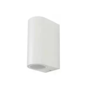 Image of VT7542 GU10 Wall Fitting Round Aluminium White body 2 Way Up-Down IP44 - V-tac