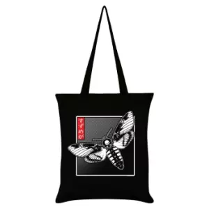 Image of Unorthodox Collective Oriental Death Head Moth Tote Bag (One Size) (Black)