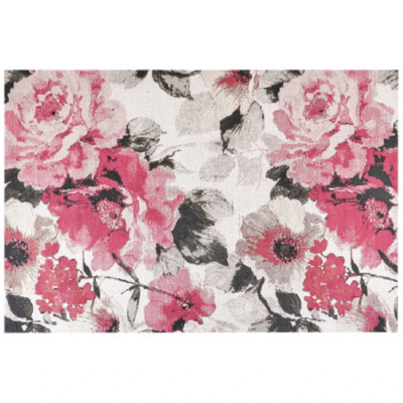 Image of Beliani Rug Ejaz Pink 200 X 300 Cm Cotton