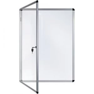 Image of Bi-Office Wall Mountable Lockable Noticeboard Enclore Indoor Magnetic 72 x 98.1cm White