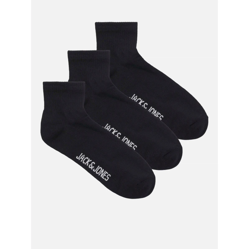 Image of Jack and Jones 3-pack Leon Short Tennis Socks Mens Black male Mens 7-12