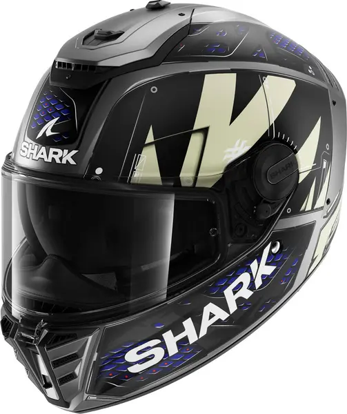 Image of Shark Spartan RS Stingrey Mat Anthracite Anthracite Blue AAB Full Face Helmet 2XL