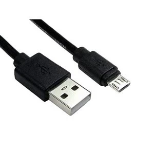 Image of Printer Warehouse 1m USB 2.0 Cable Lead Connector - Type A Male to Micro-B Male - Charging and Data Transfer lead for...