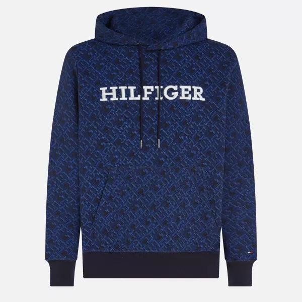 Image of Tommy Hilfiger Big & Tall Jacquard-Cotton Hoodie - 3XL