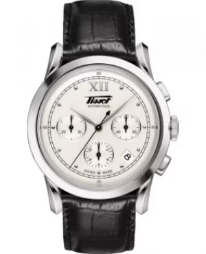 Image of Tissot Heritage 1948 Silver Dial Black Leather Strap Mens Watch T66.1.722.33 T66.1.722.33