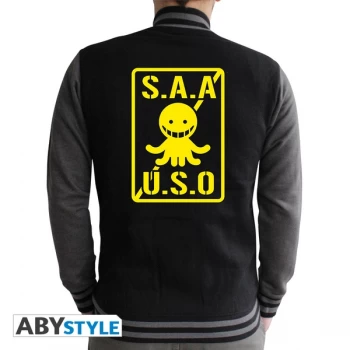 Image of Assassination Classroom - S.A.A.U.S.O Mens Medium Jacket - Black/Dark Grey