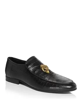 Image of Kurt Geiger London Mens Hugh Eagle Croc Embossed Slip On Loafers