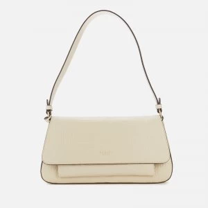 Image of Radley Womens Vale Close Croc Medium Flapover Shoulder Bag - Oyster