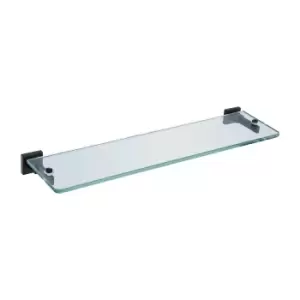 Image of Arissa Matt Black Glass Towel Shelf