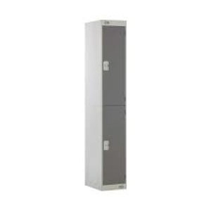 Image of Two Compartment Locker D300mm Dark Grey Door MC00009