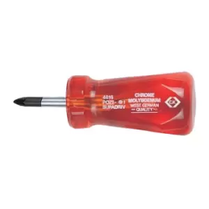 Image of CK Tools T4816 1 HD Classic Stubby Screwdriver PZ1x25mm