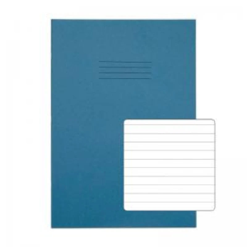 Image of Rhino A4 Exercise Book 32 Page Light Blue Feint Ruled 8mm (Pack...