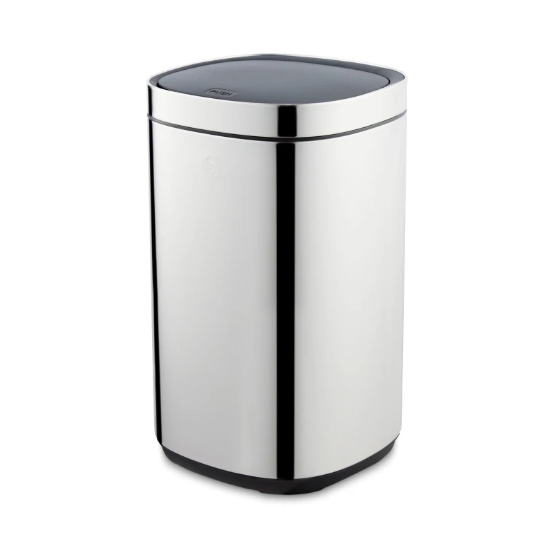 Image of Swan 30L Touch Bin, Silver SWKA4402SS