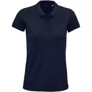 Image of SOLS Womens/Ladies Planet Organic Polo Shirt (L) (French Navy)