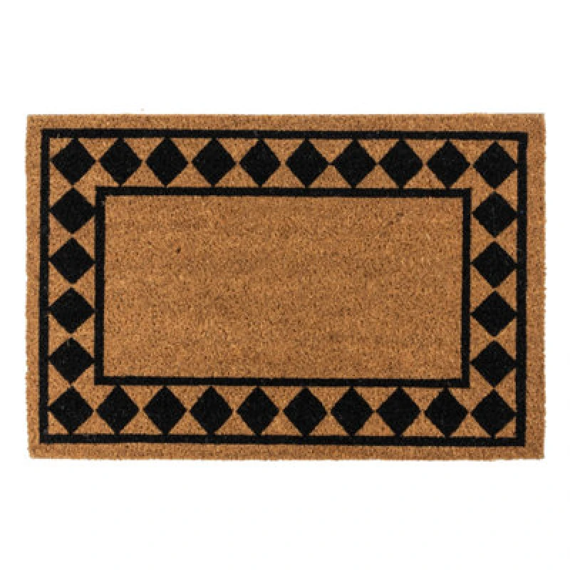 Image of Jvl Eco-Friendly Latex Backed Coir Entrance Doormat, 40X60Cm - Diamond Border