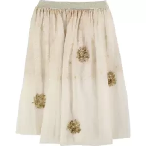 Image of Billieblush Girls Beige printed mesh tutu skirt - Beige