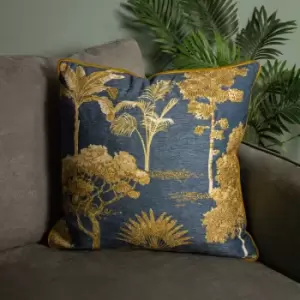 Image of Arboretum World Trees Cushion Blue / 50 x 50cm / Polyester Filled