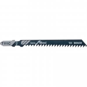 Image of Bosch T111 C Wood Cutting Jigsaw Blades Pack of 3