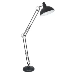Image of Matt Black Metal Task Floor Lamp