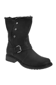 Image of Fold Down Biker Style Ankle Boots