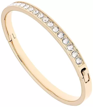 Image of Ted Baker Womens Clemara Hinge Swarovski Crystal Bangle - Gold/Crystal - Rose Gold