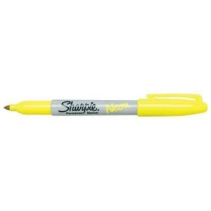 Image of Sharpie Neon Permanent Marker Yellow Pack of 12