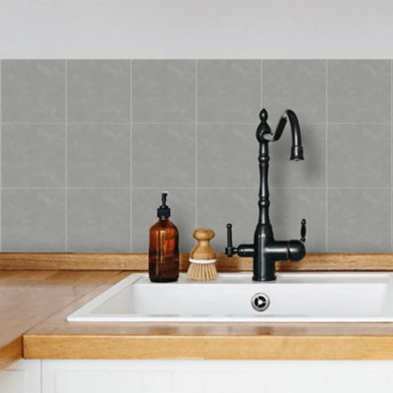 Image of D-C-Fix Light Grey Self-Adhesive Tile, 0.14M²