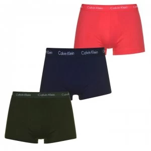 Image of Calvin Klein 3 Pack Low Rise Trunks - Lollipop/Duffle