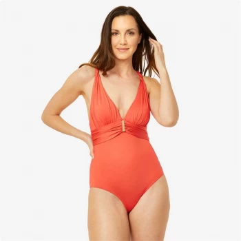 Image of Biba Sophia X Back Swim Suit Womens - Coral