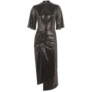 Image of Biba High Neck Sequin Dress - Rose Gold