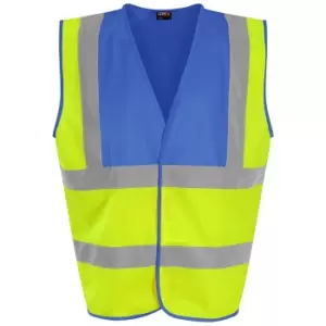 Image of PRO RTX High Visibility Unisex Waistcoat (S) (Yellow/Royal Blue)