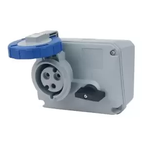 Image of Abb 32A Blue Switched Socket