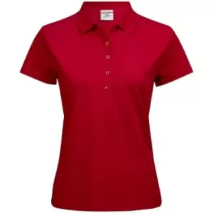Image of Tee Jays Womens/Ladies Luxury Stretch Polo Shirt (S) (Red)