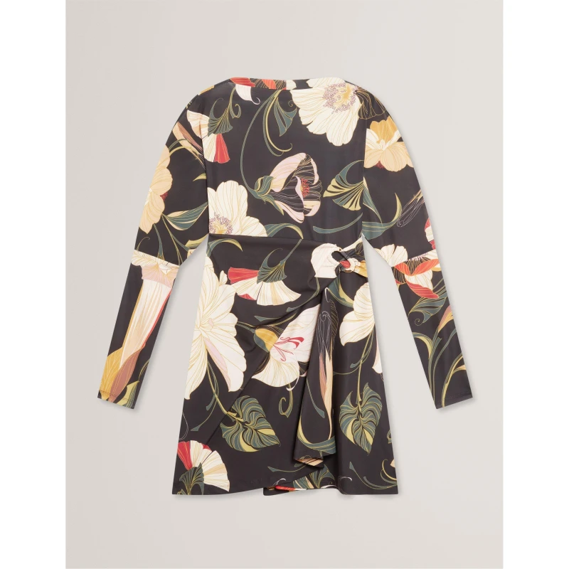 Image of Ted Baker Womens Wrap Mini Dress Black female 8 (XS)