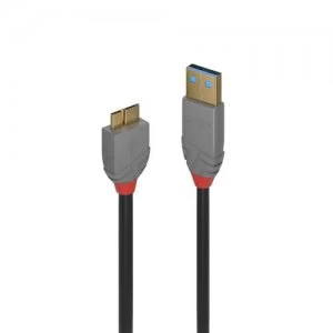 Image of Lindy 36767 USB cable 2m 3.2 Gen 1 (3.1 Gen 1) USB A Micro-USB B Black