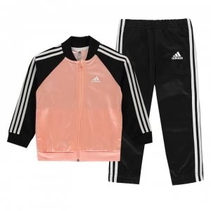 Image of adidas Three Stripes Tricot Toddlers Tracksuit - Pink/Black