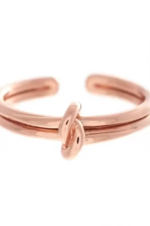 Image of Ladies Olivia Burton Rose Gold Plated Knot Ring OBJ16KDR02