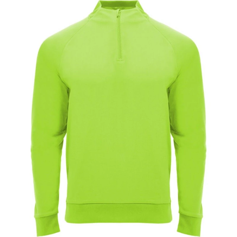 Image of ROLY Epiro Quarter Zip Long-Sleeved Sweatshirt in Light Green Size: 4 Years Light Green Unisex 4 Years