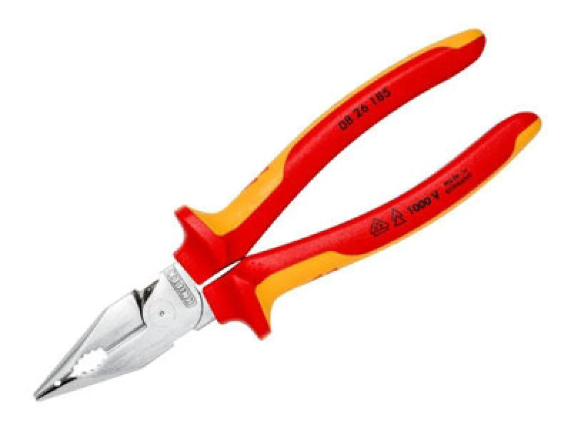 Image of Knipex 08 26 185 sb vde Needle-Nose Combination Pliers 185mm KPX0826185SB - Knipex 4003773088868
