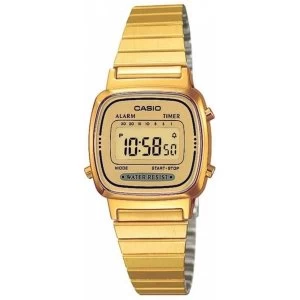 Image of Casio Ladies Gold Plated Digital Watch