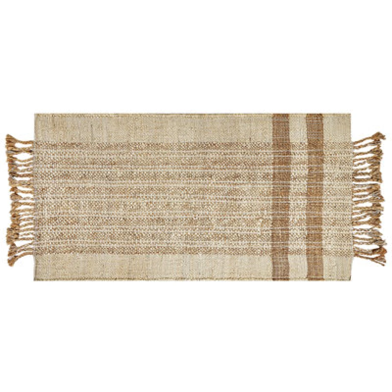 Image of Beliani Rug Ortaoba Beige 80 X 150 Cm Jute